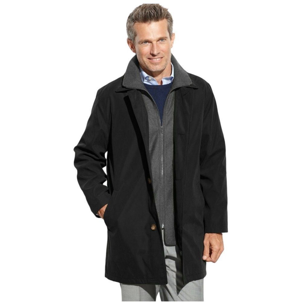 Lauren Ralph Lauren Charcoal and Black Trench Coat